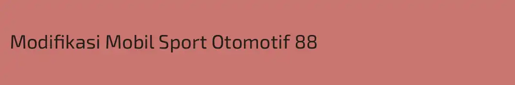 Modifikasi Mobil Sport Otomotif 88